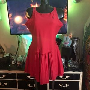 Nike Dry Fit Red/Mauve Tennis Dress Sz XL